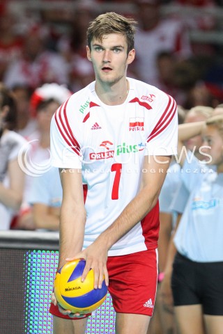  22.08.2015 TORUN ARENA<br />XIII MEMORIAL HUBERTA JERZEGO WAGNERA <br />MECZ POLSKA - JAPONIA ( MATCH POLAND - JAPAN ) <br />N/Z KAROL KLOS SYLWETKA <br /> 