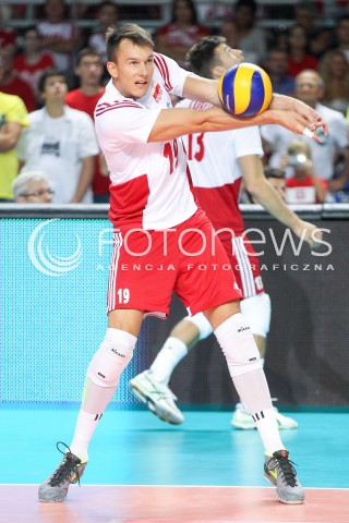  22.08.2015 TORUN ARENA<br />XIII MEMORIAL HUBERTA JERZEGO WAGNERA <br />MECZ POLSKA - JAPONIA ( MATCH POLAND - JAPAN ) <br />N/Z WOJCIECH WLODARCZYK SYLWETKA <br /> 
