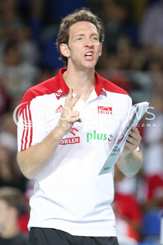  22.08.2015 TORUN ARENA<br />XIII MEMORIAL HUBERTA JERZEGO WAGNERA <br />MECZ POLSKA - JAPONIA ( MATCH POLAND - JAPAN ) <br />N/Z STEPHANE ANTIGA TRENER ( HEAD COACH ) SYLWETKA <br /> 