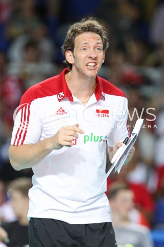  22.08.2015 TORUN ARENA<br />XIII MEMORIAL HUBERTA JERZEGO WAGNERA <br />MECZ POLSKA - JAPONIA ( MATCH POLAND - JAPAN ) <br />N/Z STEPHANE ANTIGA TRENER ( HEAD COACH ) SYLWETKA <br /> 