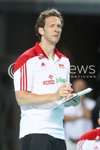  22.08.2015 TORUN ARENA<br />XIII MEMORIAL HUBERTA JERZEGO WAGNERA <br />MECZ POLSKA - JAPONIA ( MATCH POLAND - JAPAN ) <br />N/Z STEPHANE ANTIGA TRENER ( HEAD COACH ) SYLWETKA <br /> 