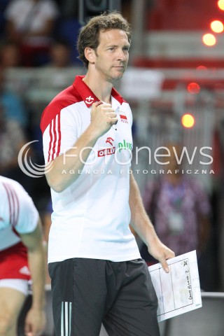  22.08.2015 TORUN ARENA<br />XIII MEMORIAL HUBERTA JERZEGO WAGNERA <br />MECZ POLSKA - JAPONIA ( MATCH POLAND - JAPAN ) <br />N/Z STEPHANE ANTIGA TRENER ( HEAD COACH ) SYLWETKA RADOSC EMOCJE <br /> 