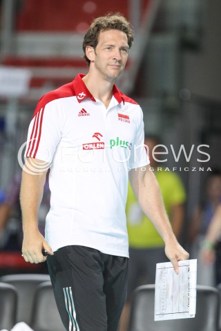  22.08.2015 TORUN ARENA<br />XIII MEMORIAL HUBERTA JERZEGO WAGNERA <br />MECZ POLSKA - JAPONIA ( MATCH POLAND - JAPAN ) <br />N/Z STEPHANE ANTIGA TRENER ( HEAD COACH ) SYLWETKA <br /> 