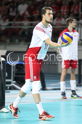  22.08.2015 TORUN ARENA<br />XIII MEMORIAL HUBERTA JERZEGO WAGNERA <br />MECZ POLSKA - JAPONIA ( MATCH POLAND - JAPAN ) <br />N/Z FABIAN DRZYZGA SYLWETKA <br /> 