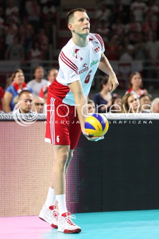  22.08.2015 TORUN ARENA<br />XIII MEMORIAL HUBERTA JERZEGO WAGNERA <br />MECZ POLSKA - JAPONIA ( MATCH POLAND - JAPAN ) <br />N/Z BARTOSZ KUREK SYLWETKA <br /> 