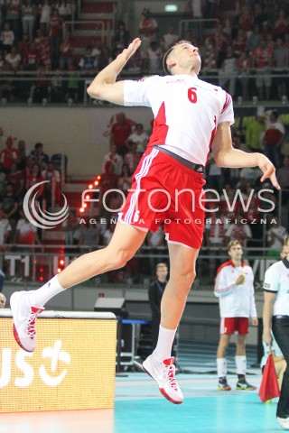  22.08.2015 TORUN ARENA<br />XIII MEMORIAL HUBERTA JERZEGO WAGNERA <br />MECZ POLSKA - JAPONIA ( MATCH POLAND - JAPAN ) <br />N/Z BARTOSZ KUREK SYLWETKA ZAGRYWKA<br /> 