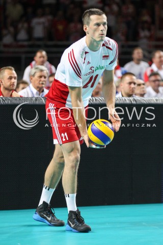  22.08.2015 TORUN ARENA<br />XIII MEMORIAL HUBERTA JERZEGO WAGNERA <br />MECZ POLSKA - JAPONIA ( MATCH POLAND - JAPAN ) <br />N/Z RAFAL BUSZEK SYLWETKA <br /> 