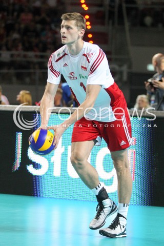  22.08.2015 TORUN ARENA<br />XIII MEMORIAL HUBERTA JERZEGO WAGNERA <br />MECZ POLSKA - JAPONIA ( MATCH POLAND - JAPAN ) <br />N/Z PIOTR NOWAKOWSKI SYLWETKA <br /> 