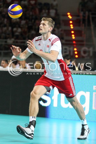  22.08.2015 TORUN ARENA<br />XIII MEMORIAL HUBERTA JERZEGO WAGNERA <br />MECZ POLSKA - JAPONIA ( MATCH POLAND - JAPAN ) <br />N/Z PIOTR NOWAKOWSKI SYLWETKA <br /> 