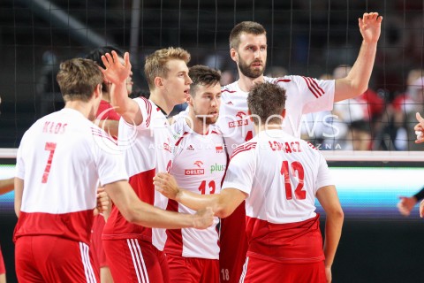  22.08.2015 TORUN ARENA<br />XIII MEMORIAL HUBERTA JERZEGO WAGNERA <br />MECZ POLSKA - JAPONIA ( MATCH POLAND - JAPAN ) <br />N/Z MARCIN MOZDZONEK MICHAL KUBIAK ARTUR SZALPUK RADOSC EMOCJE <br /> 