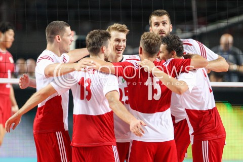  22.08.2015 TORUN ARENA<br />XIII MEMORIAL HUBERTA JERZEGO WAGNERA <br />MECZ POLSKA - JAPONIA ( MATCH POLAND - JAPAN ) <br />N/Z ARTUR SZALPUK MARCIN MOZDZONEK RADOSC EMOCJE <br /> 