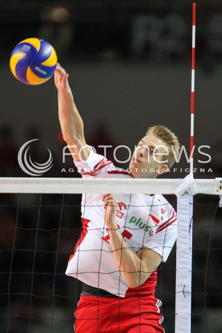  22.08.2015 TORUN ARENA<br />XIII MEMORIAL HUBERTA JERZEGO WAGNERA <br />MECZ POLSKA - JAPONIA ( MATCH POLAND - JAPAN ) <br />N/Z ARTUR SZALPUK SYLWETKA ATAK<br /> 