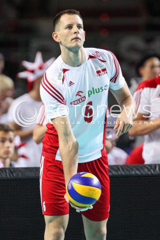  22.08.2015 TORUN ARENA<br />XIII MEMORIAL HUBERTA JERZEGO WAGNERA <br />MECZ POLSKA - JAPONIA ( MATCH POLAND - JAPAN ) <br />N/Z BARTOSZ KUREK SYLWETKA <br /> 