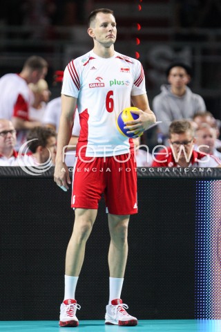  22.08.2015 TORUN ARENA<br />XIII MEMORIAL HUBERTA JERZEGO WAGNERA <br />MECZ POLSKA - JAPONIA ( MATCH POLAND - JAPAN ) <br />N/Z BARTOSZ KUREK SYLWETKA <br /> 