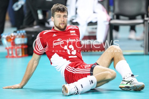  23.08.2015 TORUN ARENA<br />XIII MEMORIAL HUBERTA JERZEGO WAGNERA <br />MECZ POLSKA - IRAN ( MATCH POLAND - IRAN ) <br />N/Z MICHAL KUBIAK SYLWETKA <br /> 