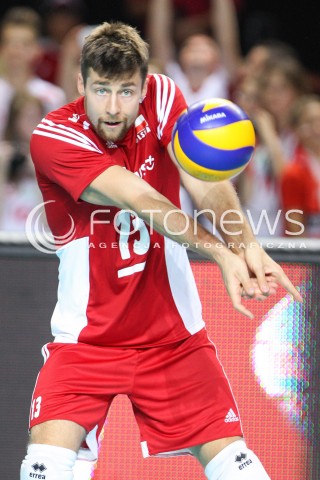  23.08.2015 TORUN ARENA<br />XIII MEMORIAL HUBERTA JERZEGO WAGNERA <br />MECZ POLSKA - IRAN ( MATCH POLAND - IRAN ) <br />N/Z MICHAL KUBIAK SYLWETKA <br /> 