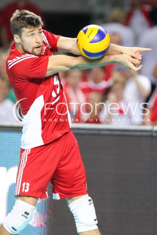  23.08.2015 TORUN ARENA<br />XIII MEMORIAL HUBERTA JERZEGO WAGNERA <br />MECZ POLSKA - IRAN ( MATCH POLAND - IRAN ) <br />N/Z MICHAL KUBIAK SYLWETKA <br /> 