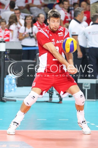  23.08.2015 TORUN ARENA<br />XIII MEMORIAL HUBERTA JERZEGO WAGNERA <br />MECZ POLSKA - IRAN ( MATCH POLAND - IRAN ) <br />N/Z MICHAL KUBIAK SYLWETKA <br /> 