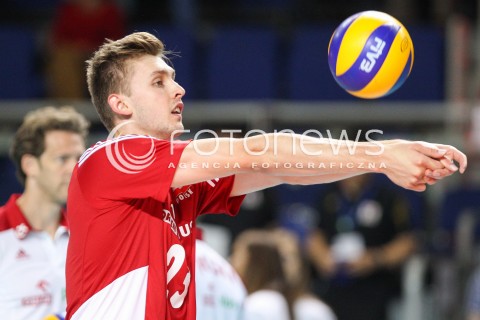  23.08.2015 TORUN ARENA<br />XIII MEMORIAL HUBERTA JERZEGO WAGNERA <br />MECZ POLSKA - IRAN ( MATCH POLAND - IRAN ) <br />N/Z MATEUSZ BIENIEK SYLWETKA <br /> 