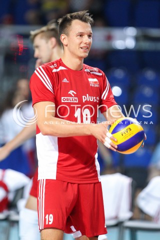  23.08.2015 TORUN ARENA<br />XIII MEMORIAL HUBERTA JERZEGO WAGNERA <br />MECZ POLSKA - IRAN ( MATCH POLAND - IRAN ) <br />N/Z WOJCIECH WLODARCZYK SYLWETKA <br /> 