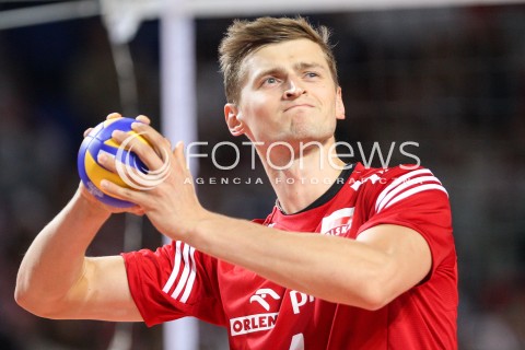 23.08.2015 TORUN ARENA<br />XIII MEMORIAL HUBERTA JERZEGO WAGNERA <br />MECZ POLSKA - IRAN ( MATCH POLAND - IRAN ) <br />N/Z PIOTR NOWAKOWSKI SYLWETKA <br /> 