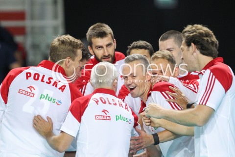  23.08.2015 TORUN ARENA<br />XIII MEMORIAL HUBERTA JERZEGO WAGNERA <br />MECZ POLSKA - IRAN ( MATCH POLAND - IRAN ) <br />N/Z MARCIN MOZDZONEK STEPHANE ANTIGA TRENER ( HEAD COACH ) RADOSC EMOCJE <br /> 