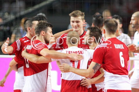  23.08.2015 TORUN ARENA<br />XIII MEMORIAL HUBERTA JERZEGO WAGNERA <br />MECZ POLSKA - IRAN ( MATCH POLAND - IRAN ) <br />N/Z PIOTR NOWAKOWSKI GRZEGORZ LOMACZ MICHAL KUBIAK RADOSC EMOCJE <br /> 