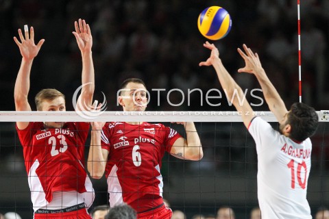  23.08.2015 TORUN ARENA<br />XIII MEMORIAL HUBERTA JERZEGO WAGNERA <br />MECZ POLSKA - IRAN ( MATCH POLAND - IRAN ) <br />N/Z MATEUSZ BIENIEK BARTOSZ KUREK <br /> 
