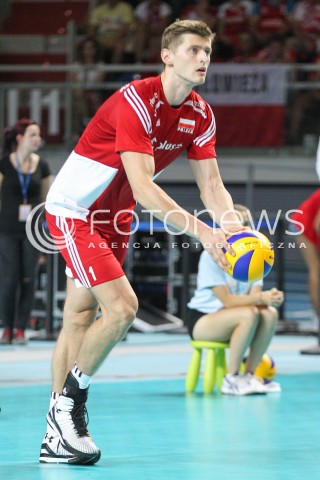  23.08.2015 TORUN ARENA<br />XIII MEMORIAL HUBERTA JERZEGO WAGNERA <br />MECZ POLSKA - IRAN ( MATCH POLAND - IRAN ) <br />N/Z PIOTR NOWAKOWSKI SYLWETKA <br /> 