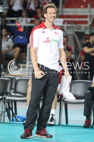  23.08.2015 TORUN ARENA<br />XIII MEMORIAL HUBERTA JERZEGO WAGNERA <br />MECZ POLSKA - IRAN ( MATCH POLAND - IRAN ) <br />N/Z STEPHANE ANTIGA TRENER ( HEAD COACH ) SYLWETKA RADOSC EMOCJE <br /> 