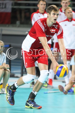  23.08.2015 TORUN ARENA<br />XIII MEMORIAL HUBERTA JERZEGO WAGNERA <br />MECZ POLSKA - IRAN ( MATCH POLAND - IRAN ) <br />N/Z KAROL KLOS SYLWETKA <br /> 