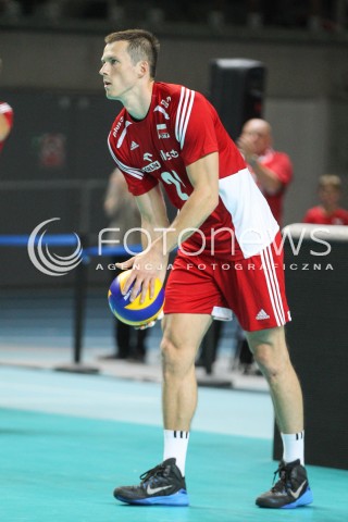  23.08.2015 TORUN ARENA<br />XIII MEMORIAL HUBERTA JERZEGO WAGNERA <br />MECZ POLSKA - IRAN ( MATCH POLAND - IRAN ) <br />N/Z RAFAL BUSZEK SYLWETKA <br /> 