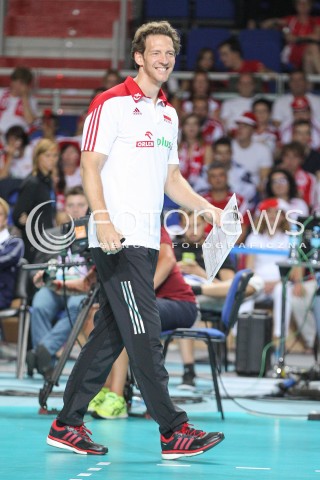  23.08.2015 TORUN ARENA<br />XIII MEMORIAL HUBERTA JERZEGO WAGNERA <br />MECZ POLSKA - IRAN ( MATCH POLAND - IRAN ) <br />N/Z STEPHANE ANTIGA TRENER ( HEAD COACH ) SYLWETKA RADOSC EMOCJE <br /> 