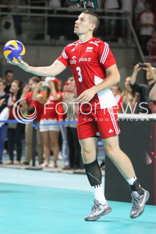  23.08.2015 TORUN ARENA<br />XIII MEMORIAL HUBERTA JERZEGO WAGNERA <br />MECZ POLSKA - IRAN ( MATCH POLAND - IRAN ) <br />N/Z DAWID KONARSKI SYLWETKA <br /> 