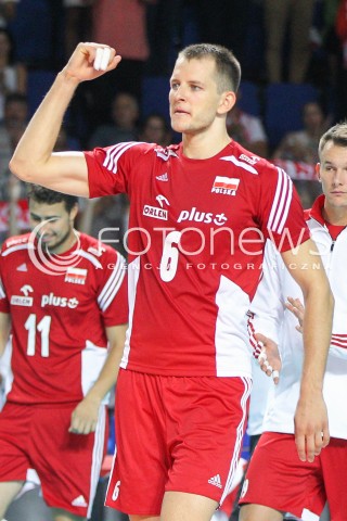  23.08.2015 TORUN ARENA<br />XIII MEMORIAL HUBERTA JERZEGO WAGNERA <br />MECZ POLSKA - IRAN ( MATCH POLAND - IRAN ) <br />N/Z BARTOSZ KUREK RADOSC EMOCJE SYLWETKA <br /> 