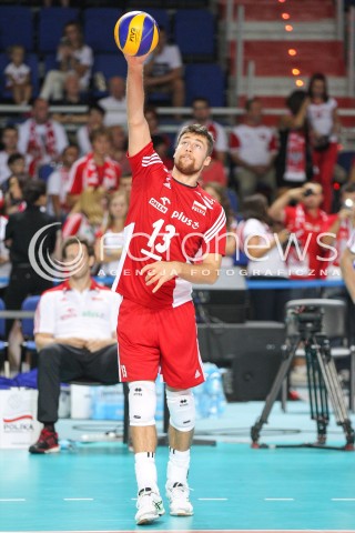  23.08.2015 TORUN ARENA<br />XIII MEMORIAL HUBERTA JERZEGO WAGNERA <br />MECZ POLSKA - IRAN ( MATCH POLAND - IRAN ) <br />N/Z MICHAL KUBIAK SYLWETKA <br /> 