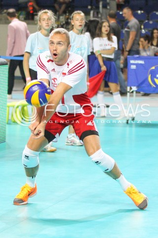  23.08.2015 TORUN ARENA<br />XIII MEMORIAL HUBERTA JERZEGO WAGNERA <br />MECZ POLSKA - IRAN ( MATCH POLAND - IRAN ) <br />N/Z PAWEL ZATORSKI SYLWETKA <br /> 