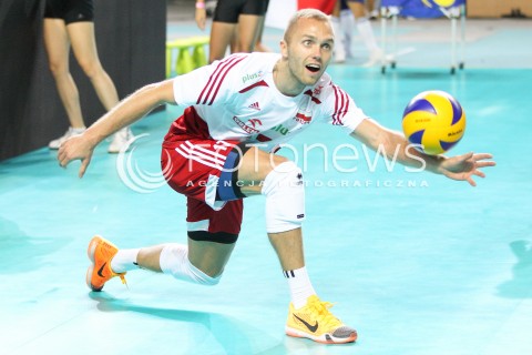  23.08.2015 TORUN ARENA<br />XIII MEMORIAL HUBERTA JERZEGO WAGNERA <br />MECZ POLSKA - IRAN ( MATCH POLAND - IRAN ) <br />N/Z PAWEL ZATORSKI SYLWETKA <br /> 