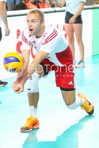  23.08.2015 TORUN ARENA<br />XIII MEMORIAL HUBERTA JERZEGO WAGNERA <br />MECZ POLSKA - IRAN ( MATCH POLAND - IRAN ) <br />N/Z PAWEL ZATORSKI SYLWETKA <br /> 