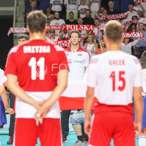  23.08.2015 TORUN ARENA<br />XIII MEMORIAL HUBERTA JERZEGO WAGNERA <br />MECZ POLSKA - IRAN ( MATCH POLAND - IRAN ) <br />N/Z STEPHANE ANTIGA TRENER ( HEAD COACH ) KIBICE<br /> 