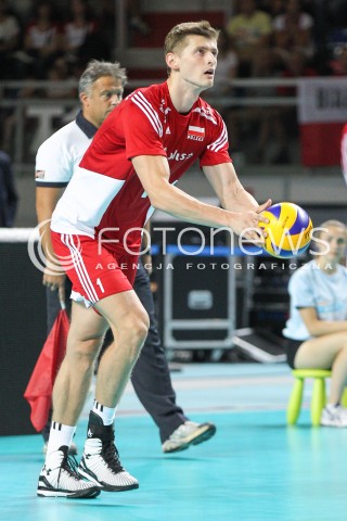  23.08.2015 TORUN ARENA<br />XIII MEMORIAL HUBERTA JERZEGO WAGNERA <br />MECZ POLSKA - IRAN ( MATCH POLAND - IRAN ) <br />N/Z PIOTR NOWAKOWSKI SYLWETKA <br /> 