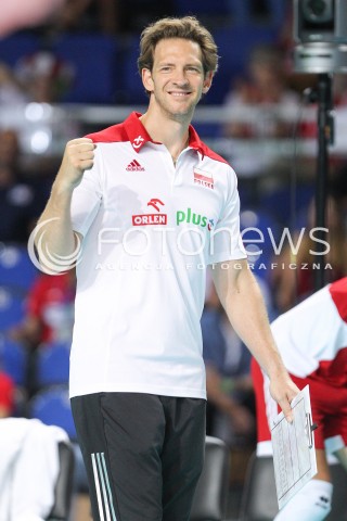  23.08.2015 TORUN ARENA<br />XIII MEMORIAL HUBERTA JERZEGO WAGNERA <br />MECZ POLSKA - IRAN ( MATCH POLAND - IRAN ) <br />N/Z STEPHANE ANTIGA TRENER ( HEAD COACH ) SYLWETKA RADOSC EMOCJE <br /> 