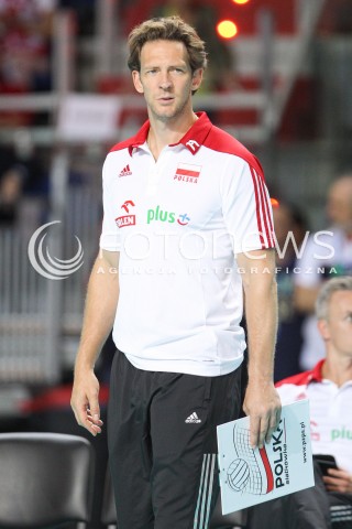  23.08.2015 TORUN ARENA<br />XIII MEMORIAL HUBERTA JERZEGO WAGNERA <br />MECZ POLSKA - IRAN ( MATCH POLAND - IRAN ) <br />N/Z STEPHANE ANTIGA TRENER ( HEAD COACH ) SYLWETKA <br /> 