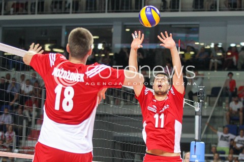  23.08.2015 TORUN ARENA<br />XIII MEMORIAL HUBERTA JERZEGO WAGNERA <br />MECZ POLSKA - IRAN ( MATCH POLAND - IRAN ) <br />N/Z FABIAN DRZYZGA MARCIN MOZDZONEK <br /> 