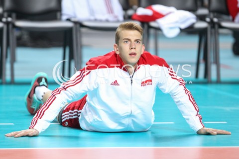  24.08.2015 TORUN ARENA<br />XIII MEMORIAL HUBERTA JERZEGO WAGNERA <br />MECZ POLSKA - FRANCJA ( MATCH POLAND - FRANCE ) <br />N/Z ARTUR SZALPUK SYLWETKA <br /> 