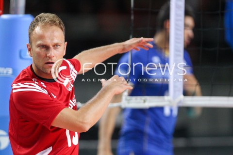  24.08.2015 TORUN ARENA<br />XIII MEMORIAL HUBERTA JERZEGO WAGNERA <br />MECZ POLSKA - FRANCJA ( MATCH POLAND - FRANCE ) <br />N/Z PIOTR GACEK SYLWETKA <br /> 