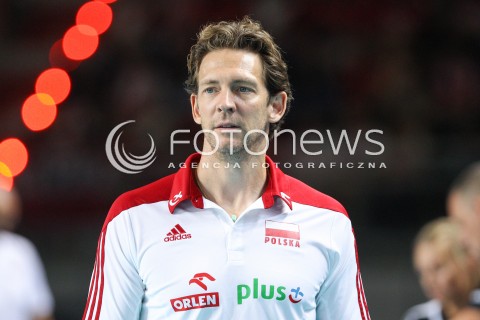  24.08.2015 TORUN ARENA<br />XIII MEMORIAL HUBERTA JERZEGO WAGNERA <br />MECZ POLSKA - FRANCJA ( MATCH POLAND - FRANCE ) <br />N/Z STEPHANE ANTIGA TRENER ( HEAD COACH ) <br /> 