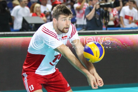  24.08.2015 TORUN ARENA<br />XIII MEMORIAL HUBERTA JERZEGO WAGNERA <br />MECZ POLSKA - FRANCJA ( MATCH POLAND - FRANCE ) <br />N/Z MICHAL KUBIAK SYLWETKA <br /> 
