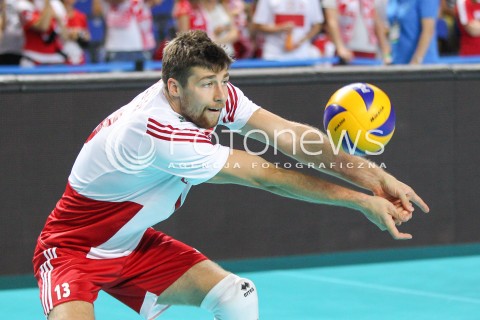  24.08.2015 TORUN ARENA<br />XIII MEMORIAL HUBERTA JERZEGO WAGNERA <br />MECZ POLSKA - FRANCJA ( MATCH POLAND - FRANCE ) <br />N/Z MICHAL KUBIAK SYLWETKA <br /> 