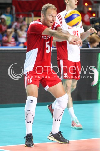  24.08.2015 TORUN ARENA<br />XIII MEMORIAL HUBERTA JERZEGO WAGNERA <br />MECZ POLSKA - FRANCJA ( MATCH POLAND - FRANCE ) <br />N/Z PIOTR GACEK SYLWETKA <br /> 